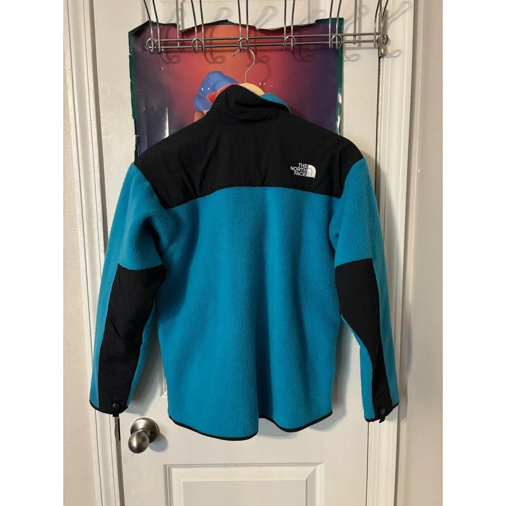 The North Face Denali Fleece Jacket Blue Black Full Zip Mens Small Made in USA